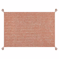 Cotton Area Rug 140 x 200 cm Orange MUGLA