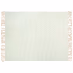 Cotton Blanket 125 x 150 cm Green and Beige MITYAL