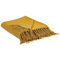 Cotton Blanket 125 x 150 cm Yellow YARSA
