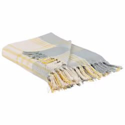 Cotton Blanket 125 x 150 cm Yellow and Green BETALI