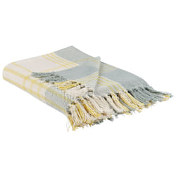 Cotton Blanket 125 x 150 cm Yellow and Green BETALI