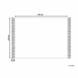 Cotton Blanket 125 x 150 cm Black and White CHYAMA