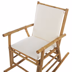 Garden Rocking Chair FRIGOLE Bamboo Wood Brown