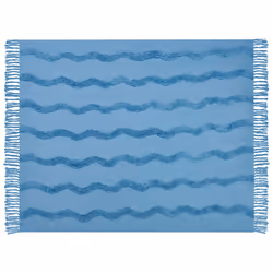 Cotton Blanket 125 x 150 cm Blue KHARI