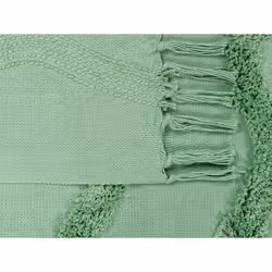 Cotton Blanket 125 x 150 cm Green KHARI - Additional view 5