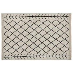 Cotton Area Rug 160 x 230 cm Beige and Black BOZKIR