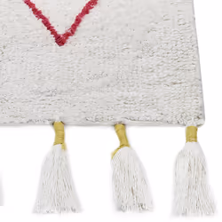 Cotton Kids Area Rug 80 x 150 cm White and Pink CAVUS