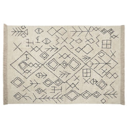 Cotton Area Rug 160 x 230 cm Beige SOMEK