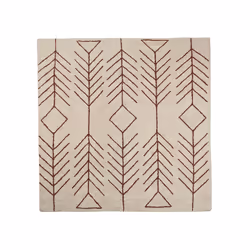 Cotton Area Rug 200 x 200 cm Beige and Brown AKOREN