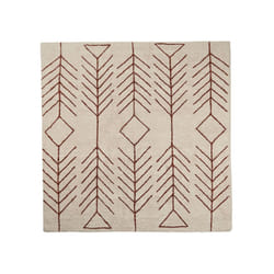 Cotton Area Rug 200 x 200 cm Beige and Brown AKOREN