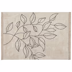 Cotton Area Rug 160 x 230 cm Beige and Black SAZLI