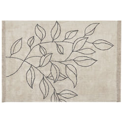Cotton Area Rug 160 x 230 cm Beige and Black SAZLI