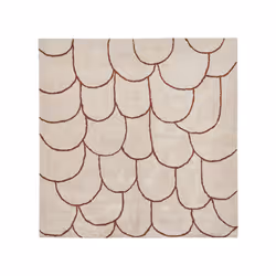 Cotton Area Rug 200 x 200 cm Beige and Brown AVDAN