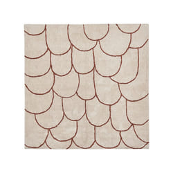 Cotton Area Rug 200 x 200 cm Beige and Brown AVDAN
