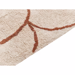 Cotton Area Rug 200 x 200 cm Beige and Brown AVDAN