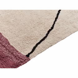 Cotton Area Rug 160 x 230 cm Beige and Pink AFSAR