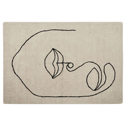 Cotton Area Rug 140 x 200 cm Beige BAYIR