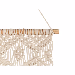 Cotton MacramÃ© Wall Hanging Beige KALERI