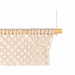 Cotton MacramÃ© Wall Hanging Beige OKARA