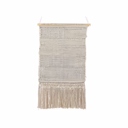 Cotton Wall Hanging with Tassels Beige GUJRAT