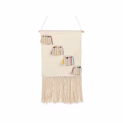 Cotton Wall Hanging with Tassels Beige BUREWALA
