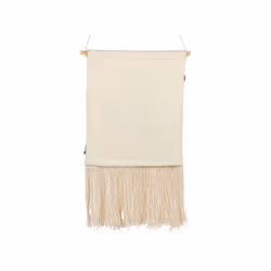 Cotton Wall Hanging with Tassels Beige BUREWALA