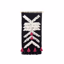 Cotton Wall Hanging Black and White PAKPATTAN