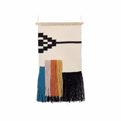 Cotton Wall Hanging with Tassels Multicolour ABDO