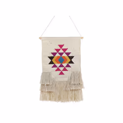 Cotton Wall Hanging with Tassels Beige VEHARI