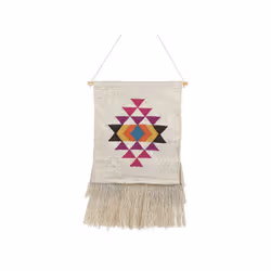 Cotton Wall Hanging with Tassels Beige VEHARI