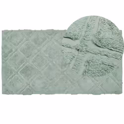 Cotton Area Rug 80 x 150 cm Green HATAY
