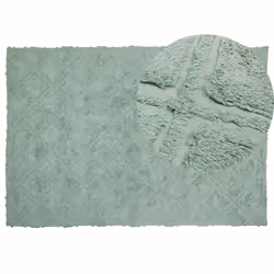 Cotton Area Rug 140 x 200 cm Green HATAY