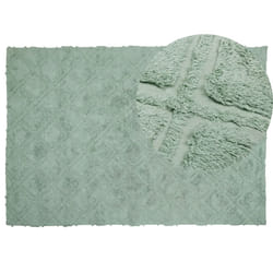 Cotton Area Rug 140 x 200 cm Green HATAY