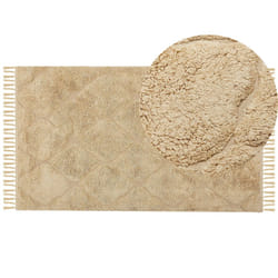 Cotton Area Rug 80 x 150 cm Beige SANLIURFA