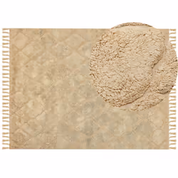 Cotton Area Rug 160 x 230 cm Beige SANLIURFA