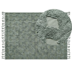 Cotton Area Rug 140 x 200 cm Green KARS