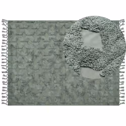 Cotton Area Rug 160 x 230 cm Green KARS