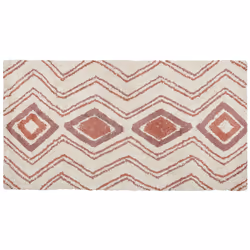 Cotton Area Rug 80 x 150 cm Beige and Pink KASTAMONU