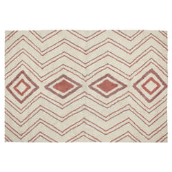 Cotton Area Rug 140 x 200 cm Beige and Pink KASTAMONU