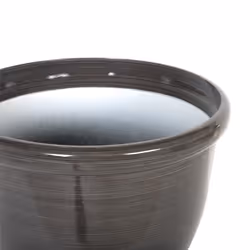 Set of 2 Plant Pots TESALIA Stone 44 cm Brown
