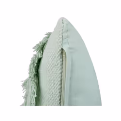 Set of 2 Cotton Cushions with Tassels 45 x 45 cm Light Green BACOPA - Additional view 5