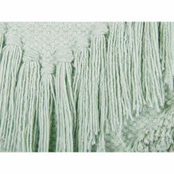 Set of 2 Cotton Cushions with Tassels 45 x 45 cm Light Green BACOPA - Additional view 6