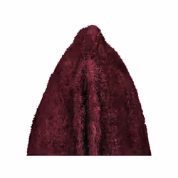 Set of 2 Faux Fur Cushions 45 x 45 cm Burgundy PILEA