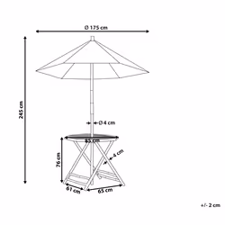 Bistro Table MOLISE 85 cm 85 cm Bamboo Wood Light Brown