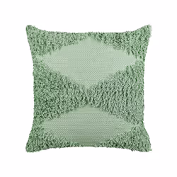 Tufted Cotton Cushion 45 x 45 cm Green RHOEO