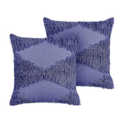 Set of 2 Tufted Cotton Cushions 45 x 45 cm Violet RHOEO