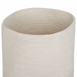 Set of 2 Cotton Baskets with Lids Off-White SILOPI