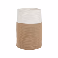 Cotton Basket Beige and White ARDESEN