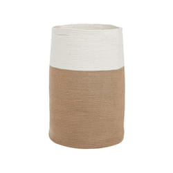 Cotton Basket Beige and White ARDESEN