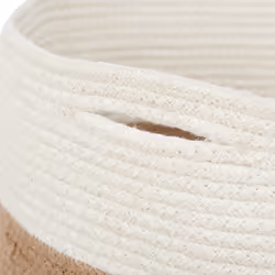 Set of 2 Cotton Baskets Beige and White ARDESEN